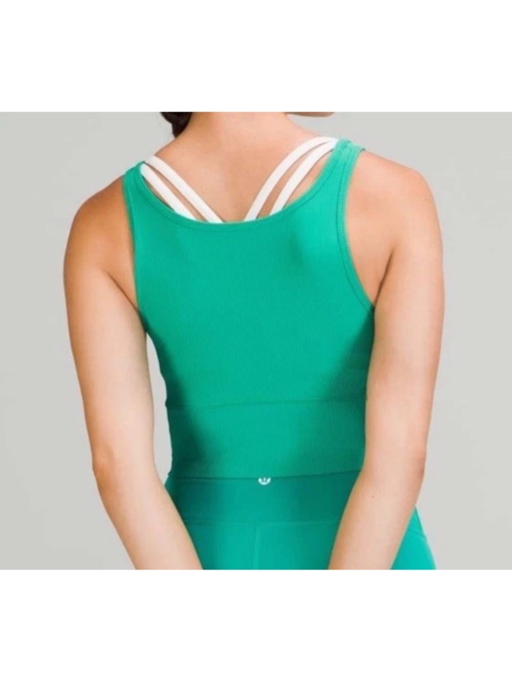 Lululemon Power Pivot Ribbed Tank *Rib Green - Picture 3 of 9